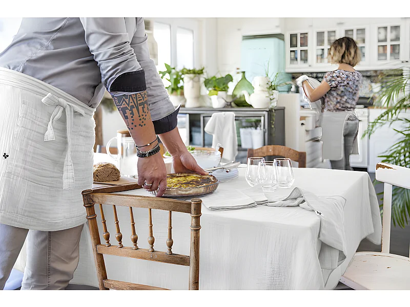 Nappe de table "Gaïa" 150 x 350 cm "Gaze de Coton"