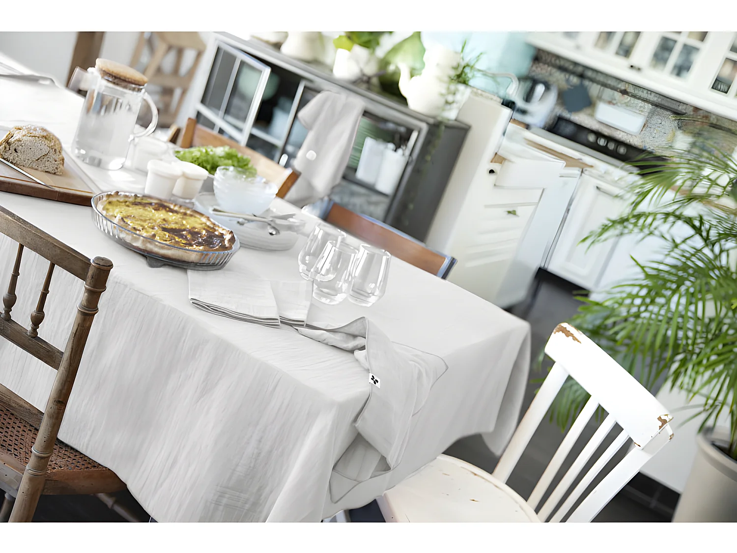 Nappe de table "Gaïa" 150 x 350 cm "Gaze de Coton"