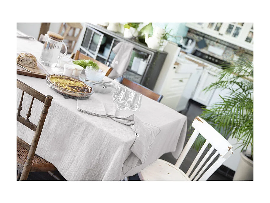 Nappe de table "Gaïa" 150 x 350 cm "Gaze de Coton" l'Effet Papillon