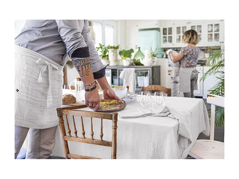 Nappe de table "Gaïa" 150 x 350 cm "Gaze de Coton" l'Effet Papillon