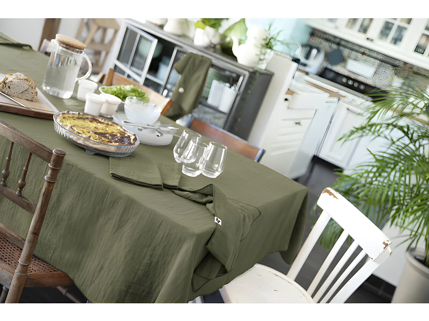 Nappe de table "Gaïa" 150 x 350 cm "Gaze de Coton"