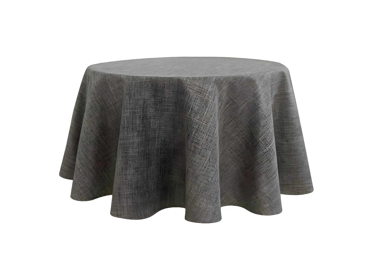 Nappe anti tache unie anthracite ronde 160 cm