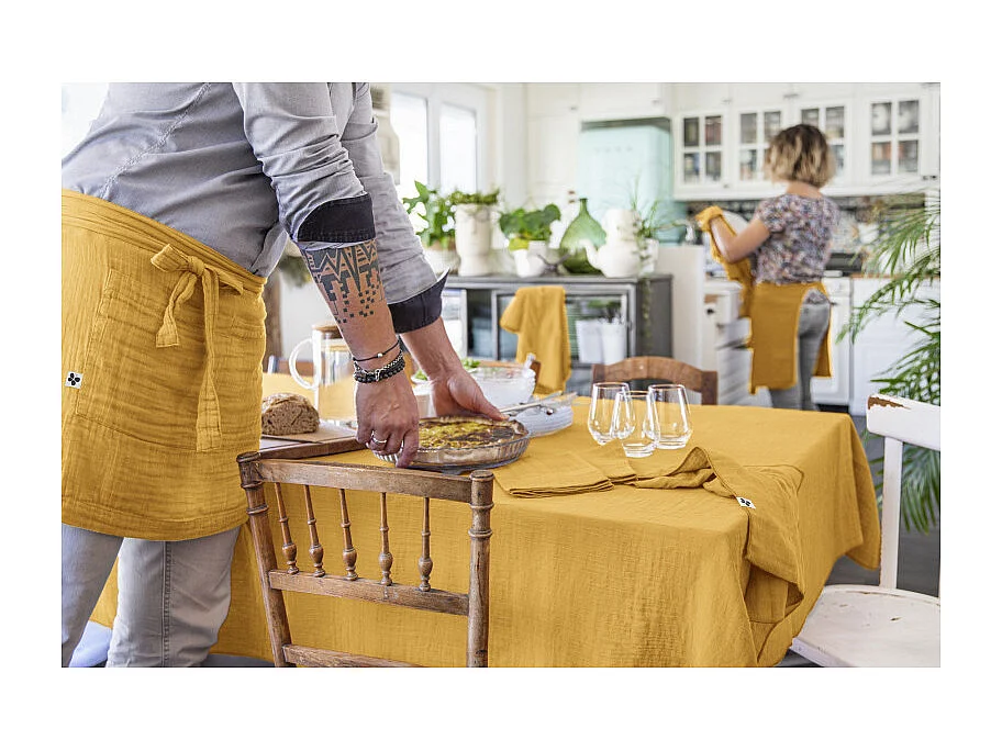 Nappe de table "Gaïa" 150 x 350 cm "Gaze de Coton" l'Effet Papillon