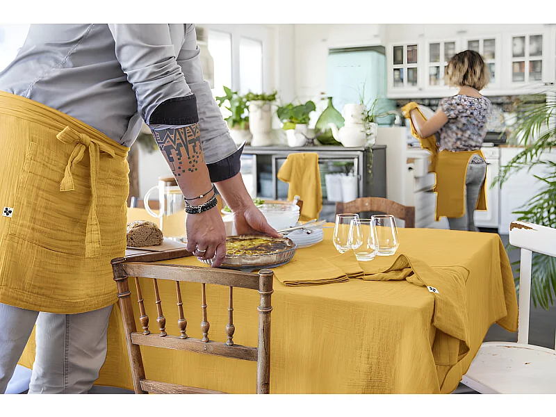 Nappe de table "Gaïa" 150 x 250 cm "Gaze de Coton"