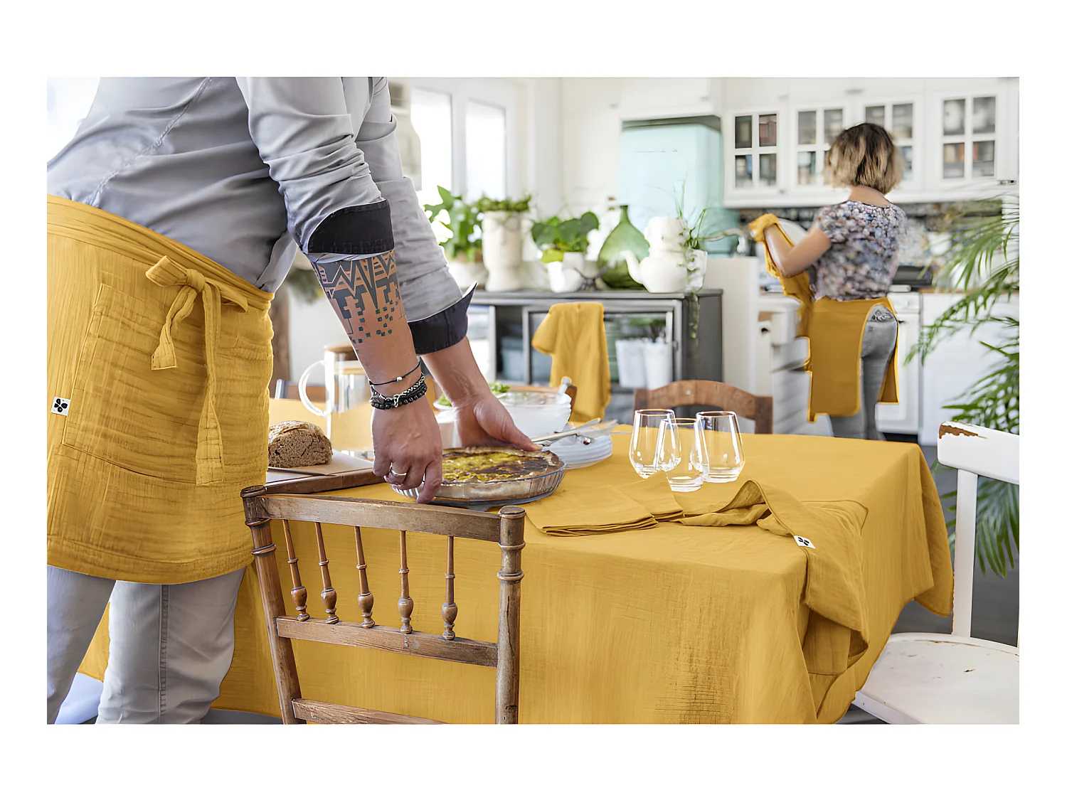 Nappe de table "Gaïa" 150 x 250 cm "Gaze de Coton"