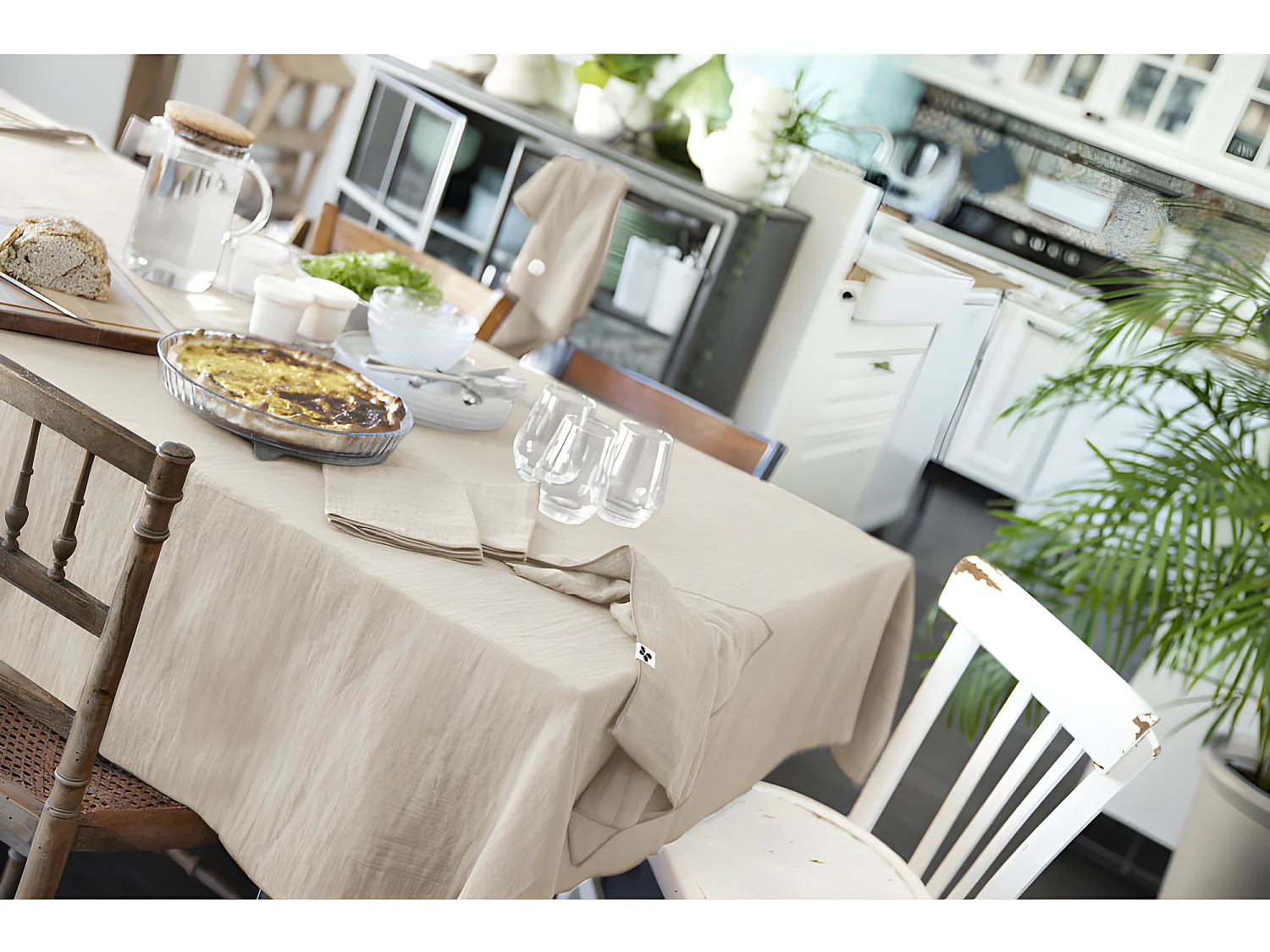 Nappe de table "Gaïa" 150 x 350 cm "Gaze de Coton"