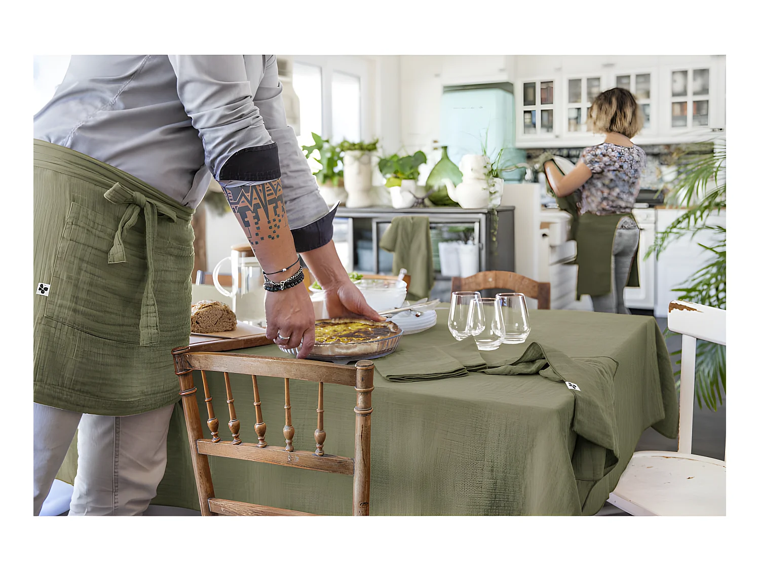 Nappe de table "Gaïa" 150 x 250 cm "Gaze de Coton"