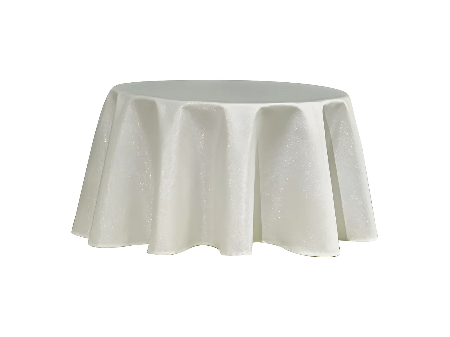 Nappe anti tache ronde "Paillettes" 160 cm (4 à 6 couverts)