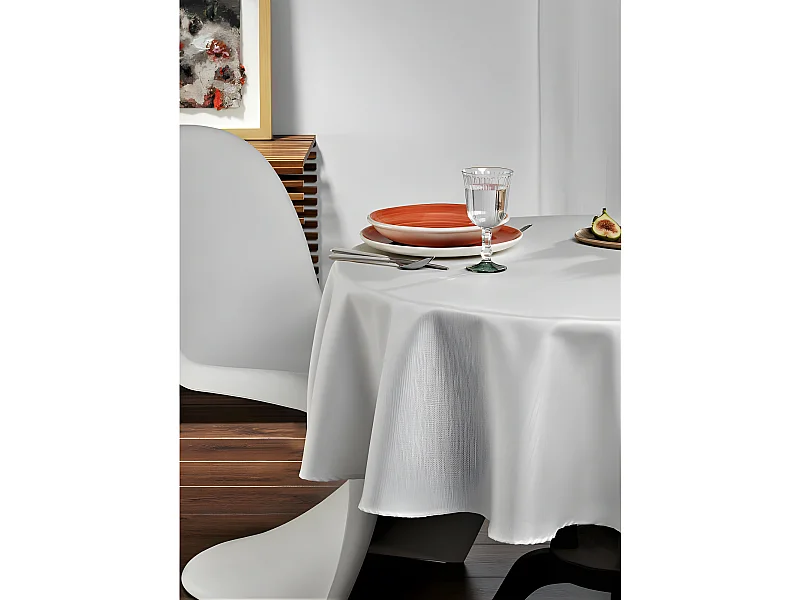 Nappe anti tache ronde "Paillettes" 160 cm (4 à 6 couverts)