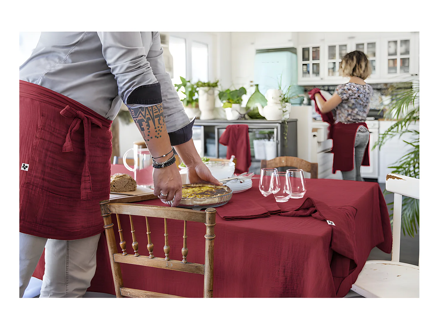 Nappe de table "Gaïa" 150 x 250 cm "Gaze de Coton"