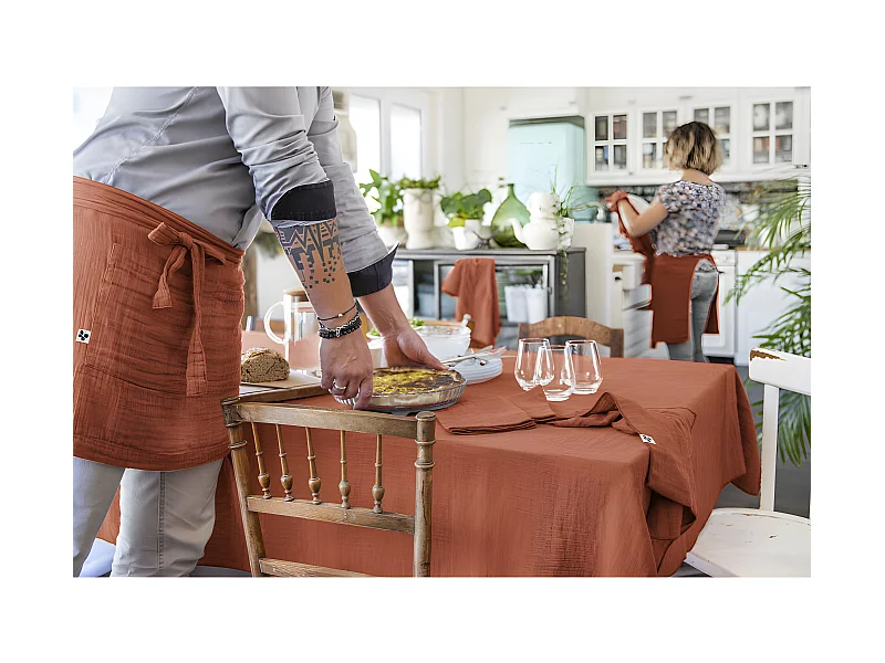 Nappe de table "Gaïa" 150 x 250 cm "Gaze de Coton"