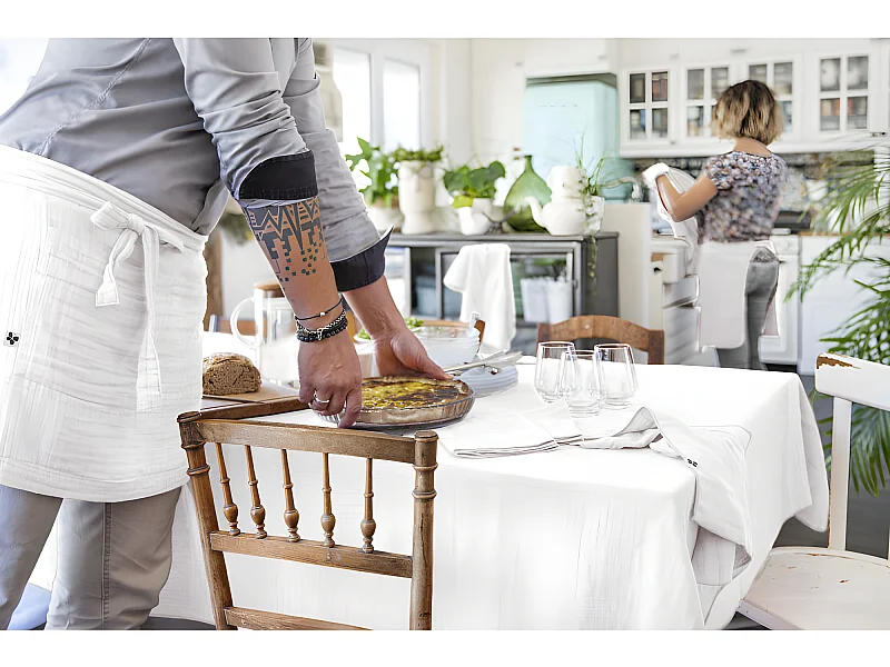 Nappe de table "Gaïa" 150 x 350 cm "Gaze de Coton"