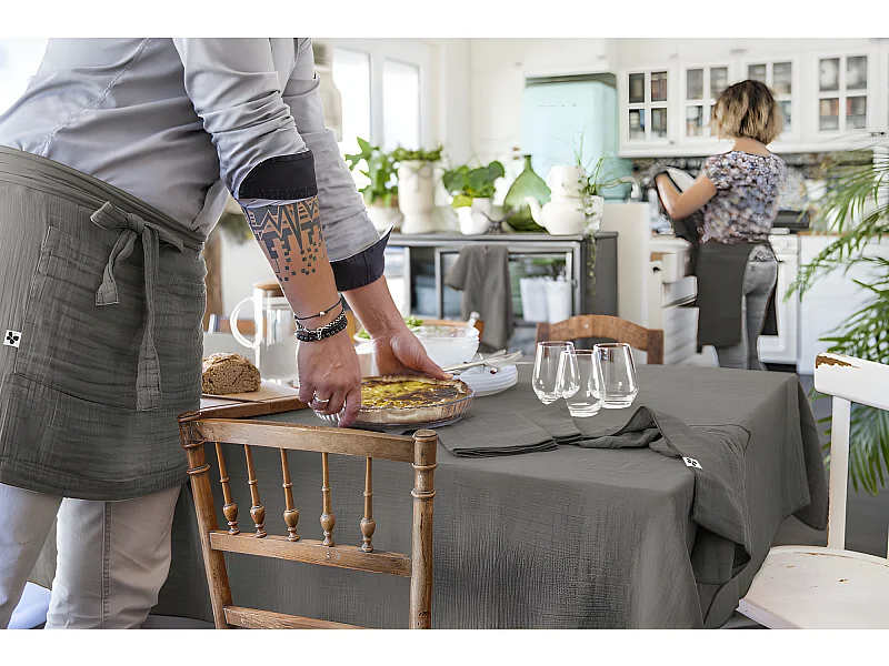 Nappe de table "Gaïa" 150 x 350 cm "Gaze de Coton"