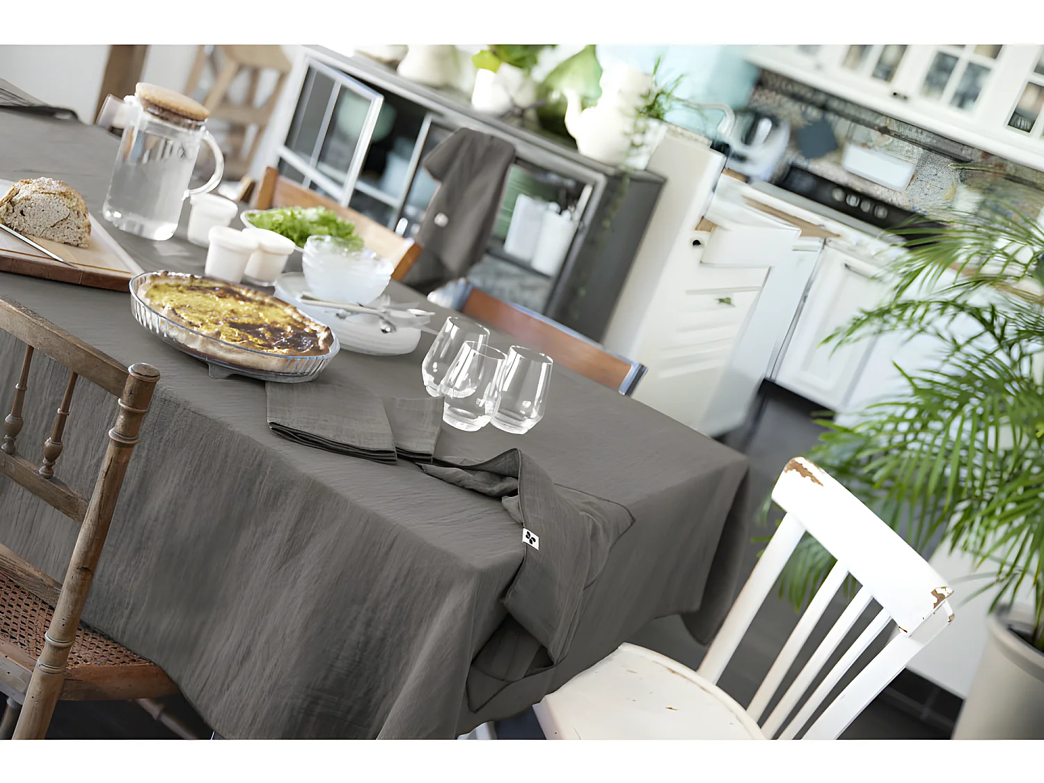 Nappe de table "Gaïa" 150 x 350 cm "Gaze de Coton"