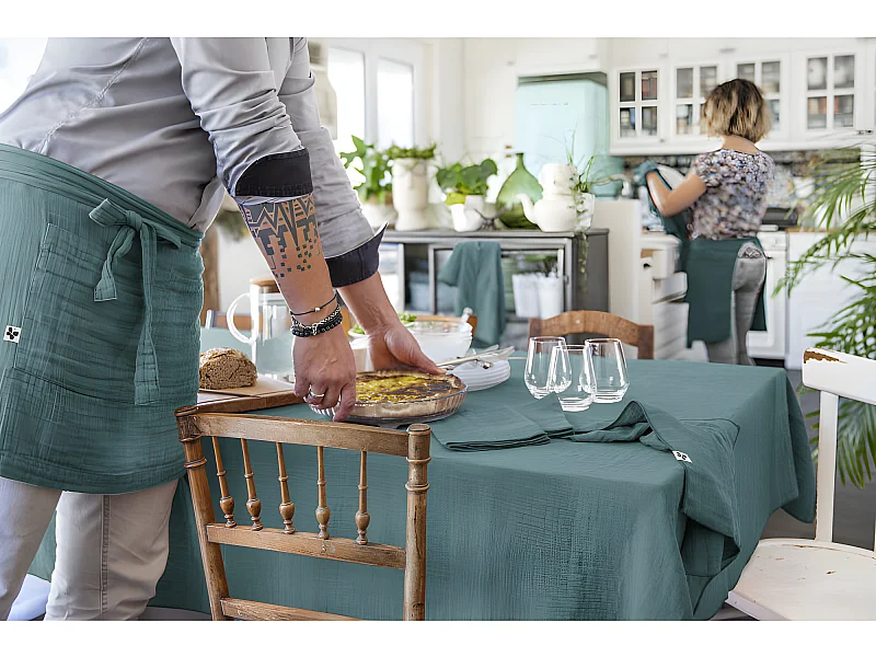 Nappe de table "Gaïa" 150 x 350 cm "Gaze de Coton"