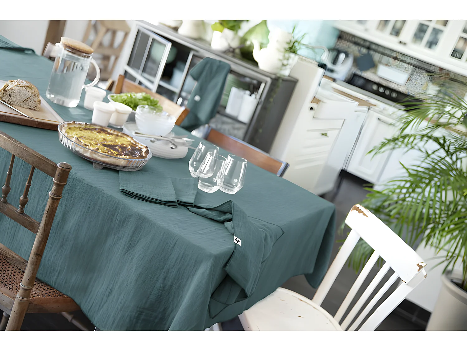 Nappe de table "Gaïa" 150 x 350 cm "Gaze de Coton"
