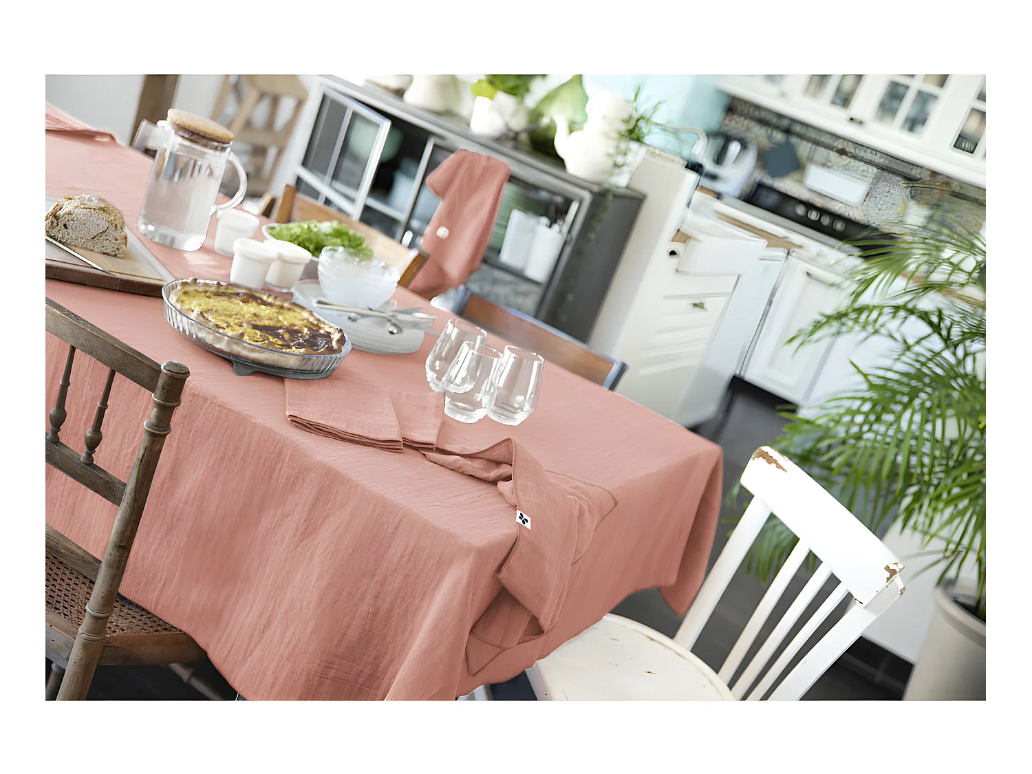 Nappe de table "Gaïa" 150 x 350 cm "Gaze de Coton"