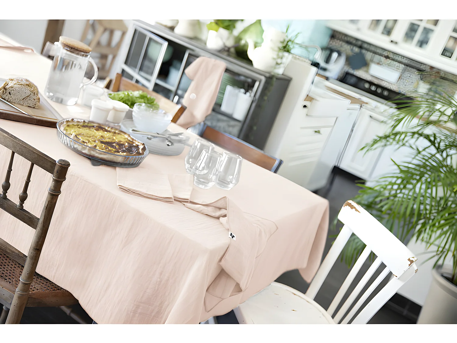 Nappe de table "Gaïa" 150 x 350 cm "Gaze de Coton"