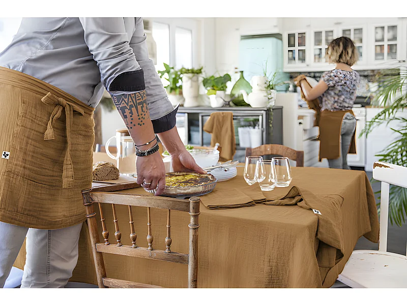 Nappe de table "Gaïa" 150 x 250 cm "Gaze de Coton"