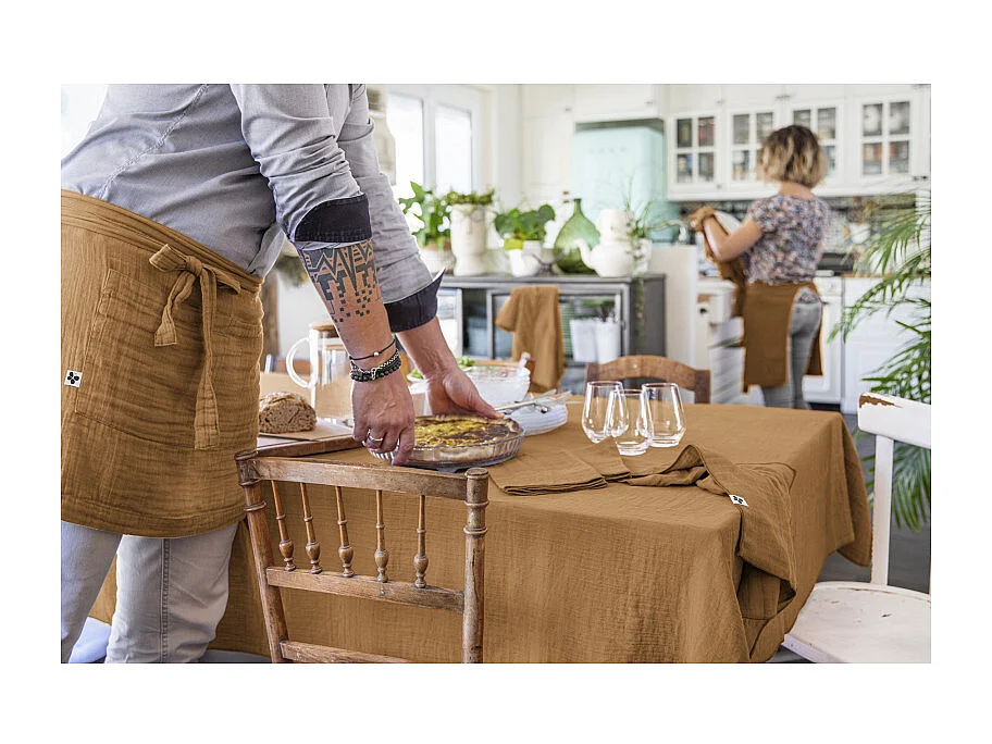 Nappe de table "Gaïa" 150 x 250 cm "Gaze de Coton" l'Effet Papillon