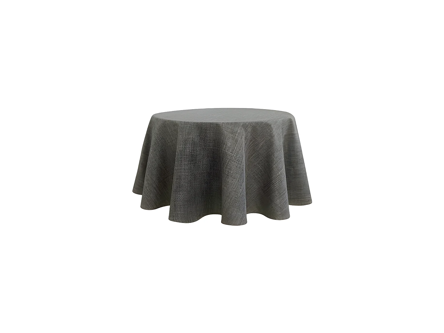 Nappe antitache unie anthracite ronde 160 cm