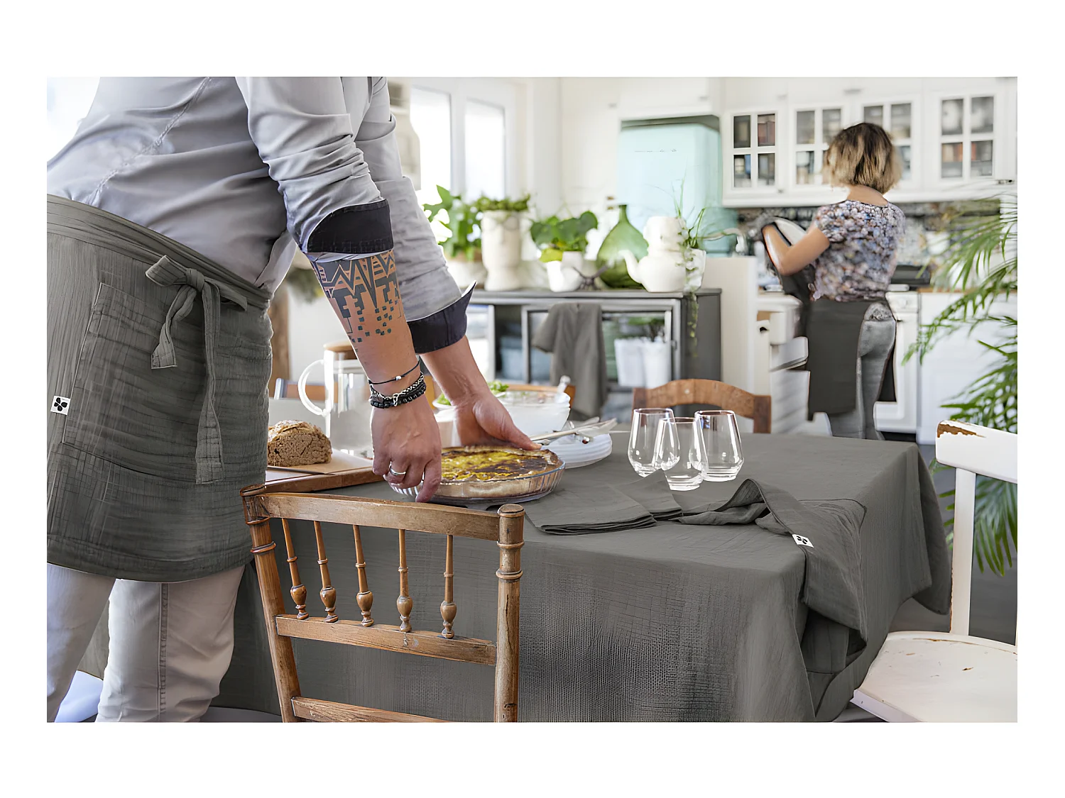 Nappe de table "Gaïa" 150 x 250 cm "Gaze de Coton"