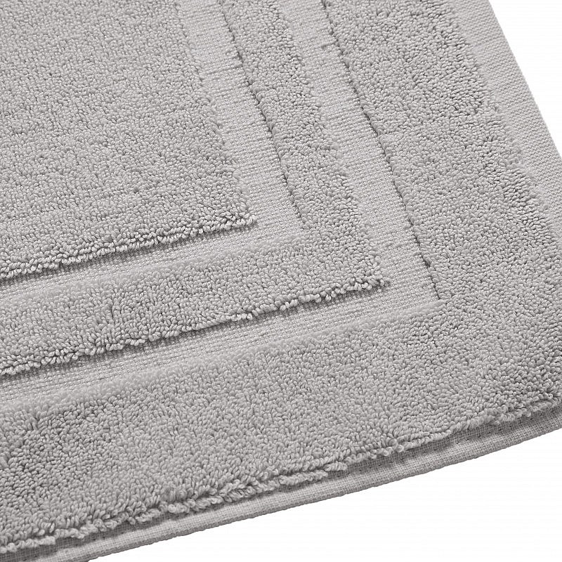 Tapis De Bain éponge 700 G/m² – 50x70 Cm – 100% Coton – Couleur Lilas – Bordure Design – Suspendable