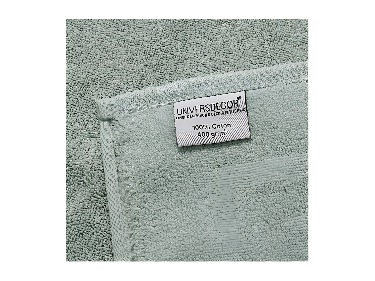 Pack complet éponge 10 pièces "Spa" salle de bain / 400 gr/m² - Couleur: "Spa" Céladon