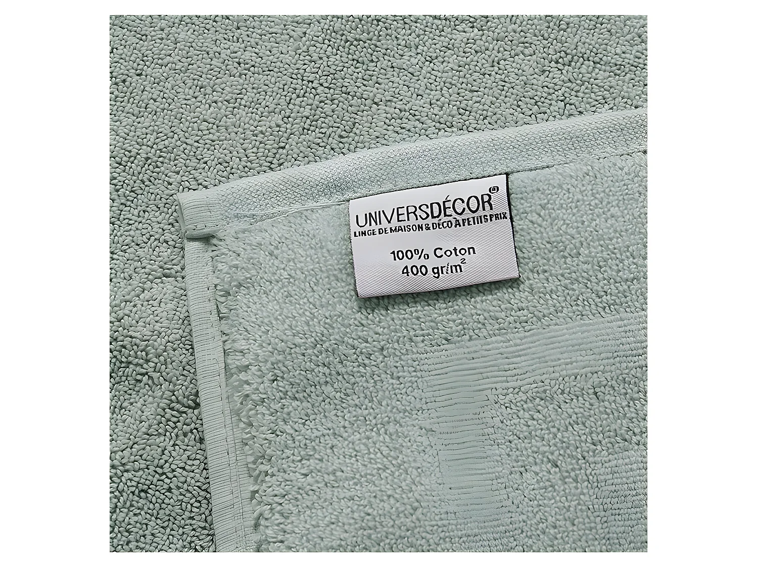 Lot de 2 serviettes invité éponge "Spa" 30 x 50 cm / 400 gr/m² - Couleur: "Spa" Céladon