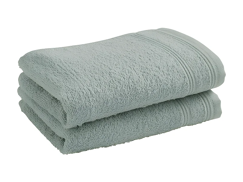 Lot de 2 serviettes invité éponge "Spa" 30 x 50 cm / 400 gr/m² - Couleur: "Spa" Céladon
