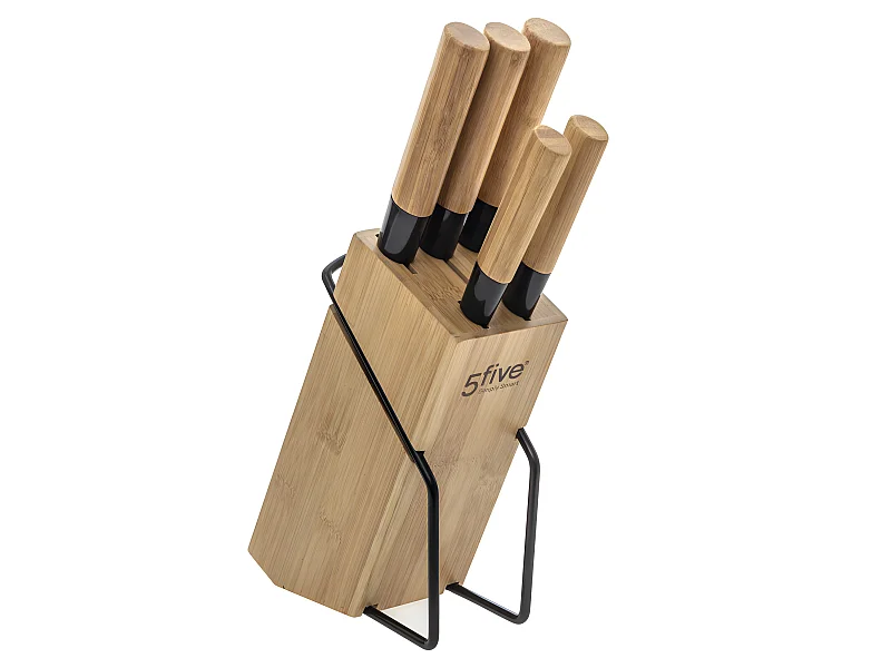 Bloc couteaux 5 pièces Bambou Secret de Gourmet