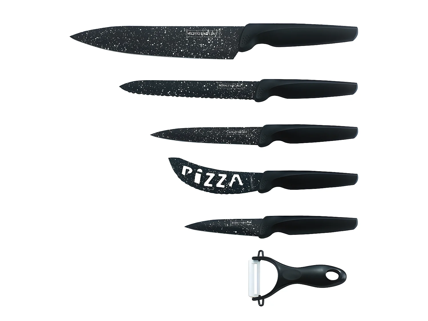 Ensemble couteaux 5 pièces + économe  céramique Royalty Line