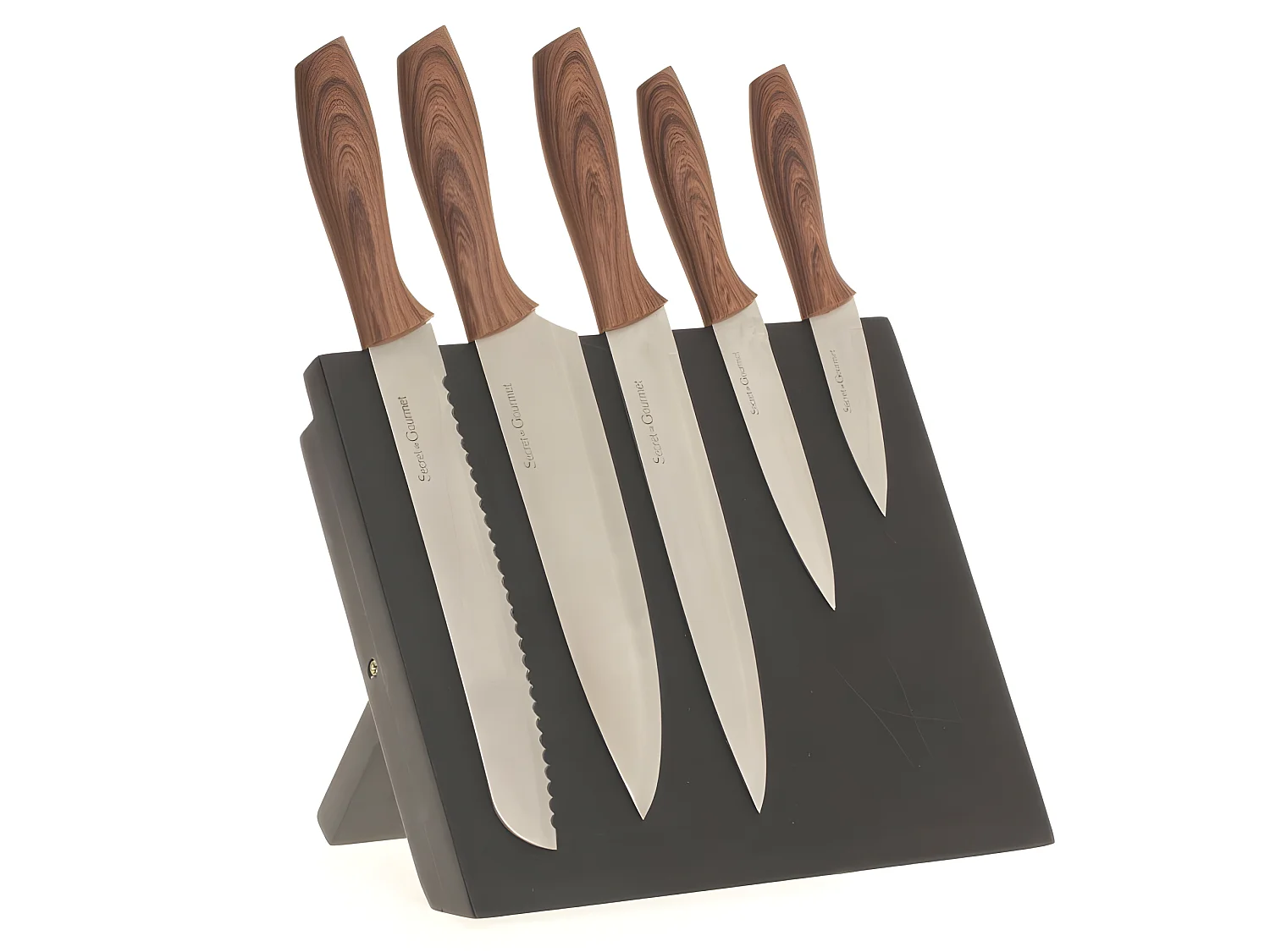 Bloc 5 couteaux Aimanté Secret de Gourmet