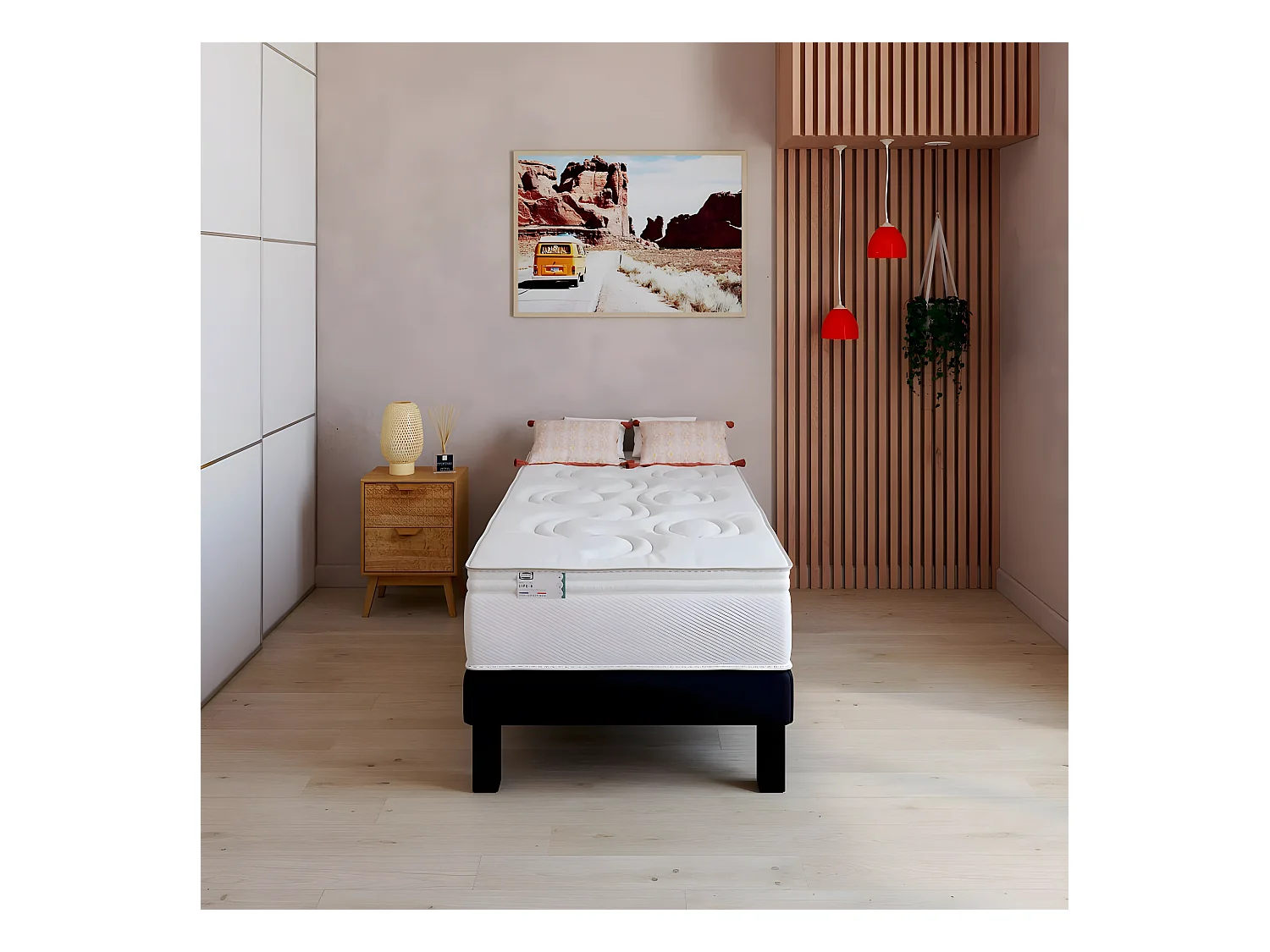 Life-R - Matelas 100% ressorts, épaisseur 29cm, accueil équilibré - 90x190cm