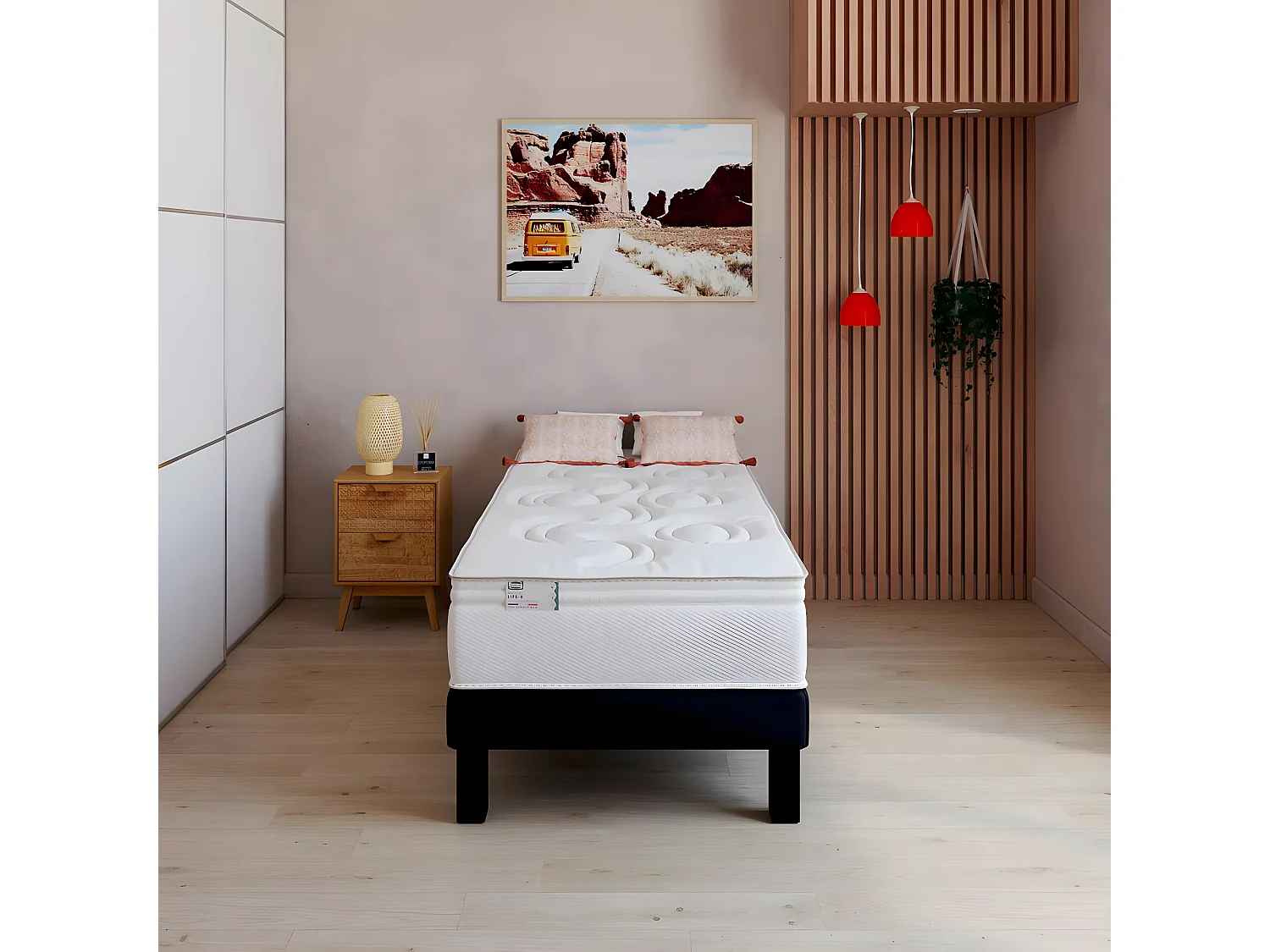 Life-R - Matelas 100% ressorts, épaisseur 29cm, accueil équilibré - 90x190cm