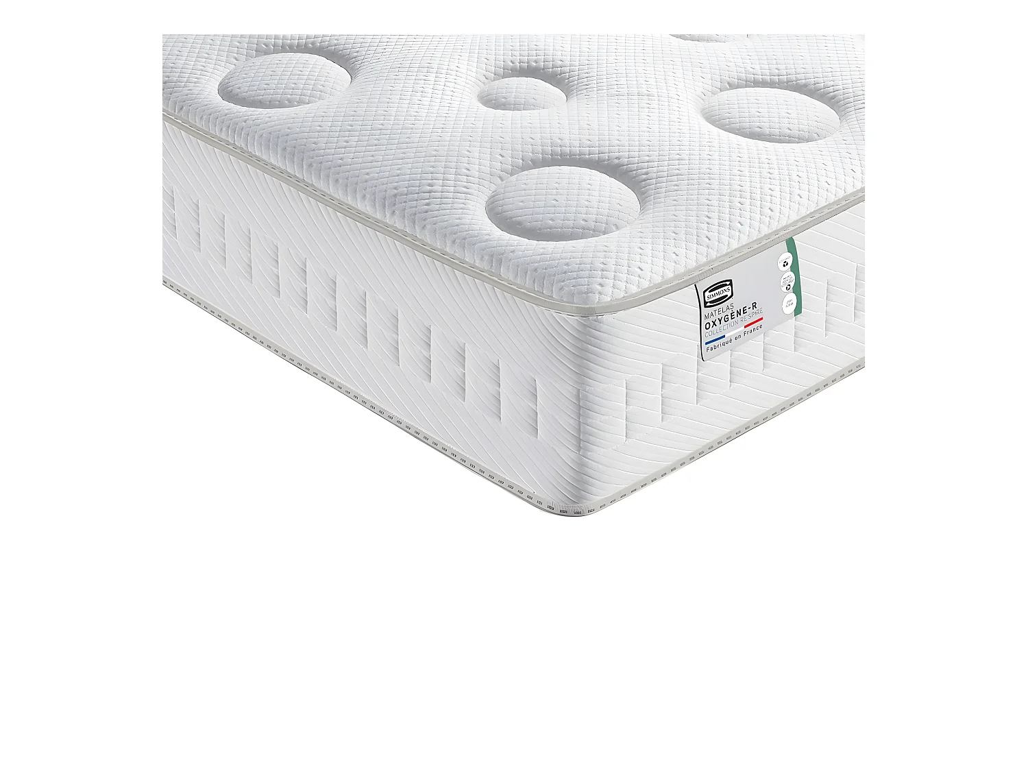 Oxygène-R - Matelas 100% ressorts, épaisseur 26cm, accueil moelleux - 90x190cm
