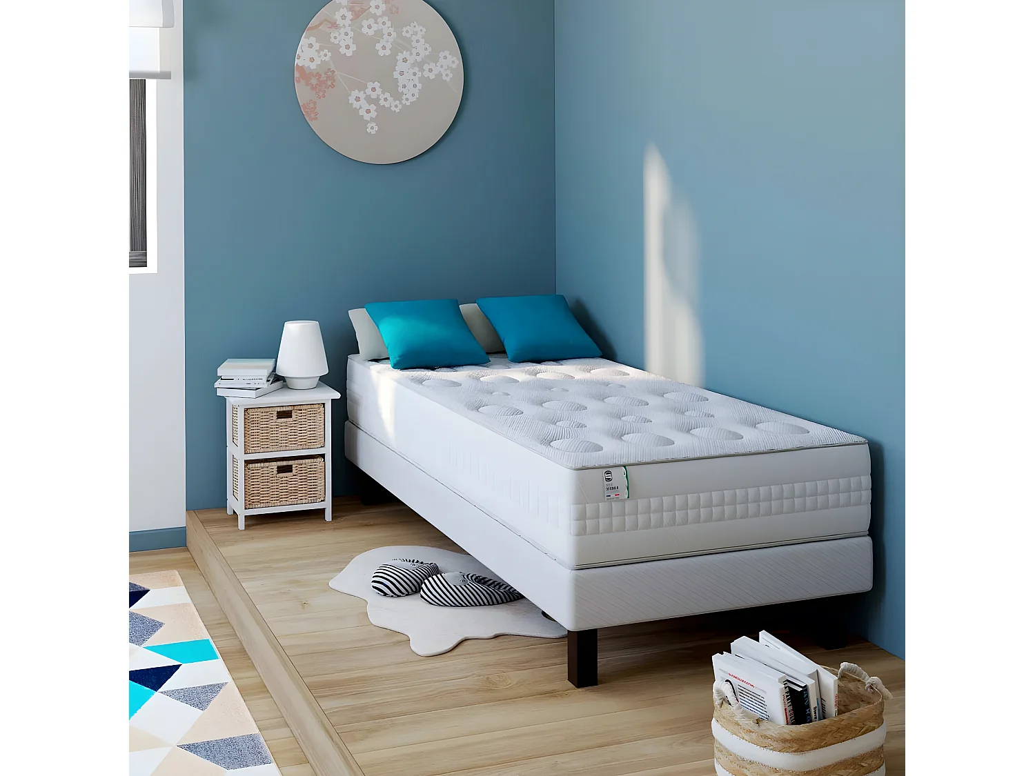 Oxygène-R - Matelas 100% ressorts, épaisseur 26cm, accueil moelleux - 90x190cm