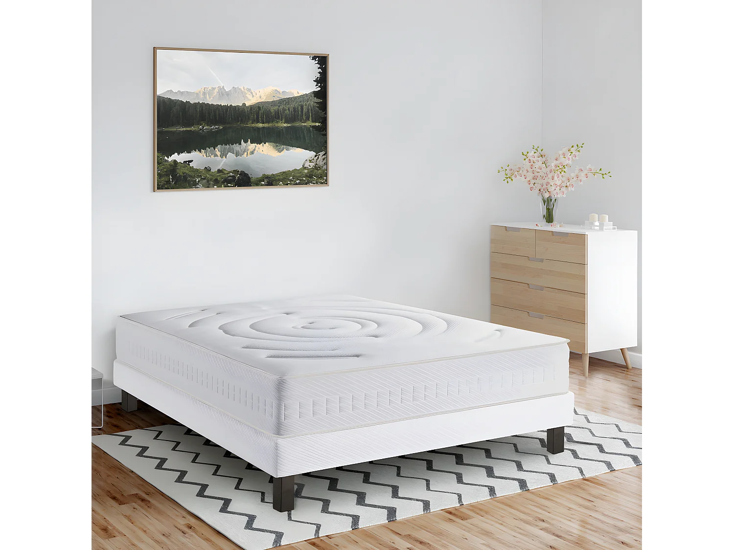 Influence-R - Matelas 100% ressorts et latex, accueil enveloppant - 140x190 cm