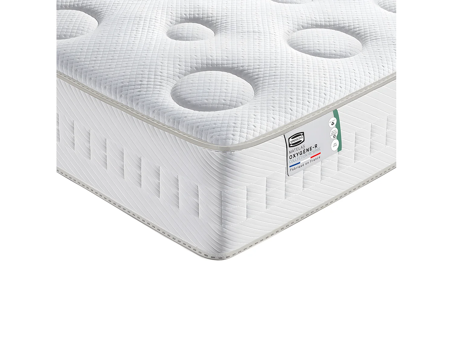 Oxygène-R - Matelas 100% ressorts, épaisseur 26cm, accueil moelleux - 140x190 cm