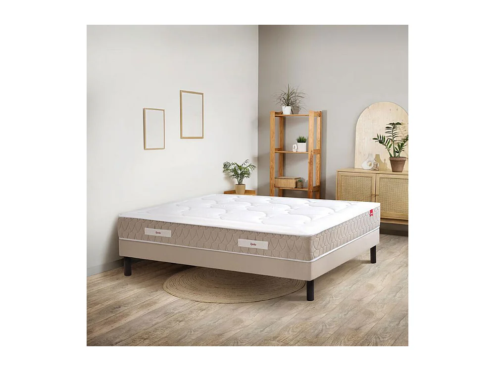 Clémaé 2 - Matelas à ressorts et latex, accueil équilibré - 140x190 cm