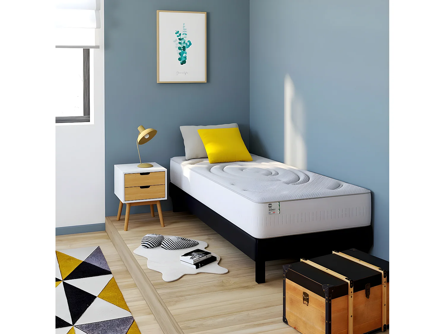 Influence-R - Matelas 100% ressorts et latex, accueil enveloppant - 90x190cm