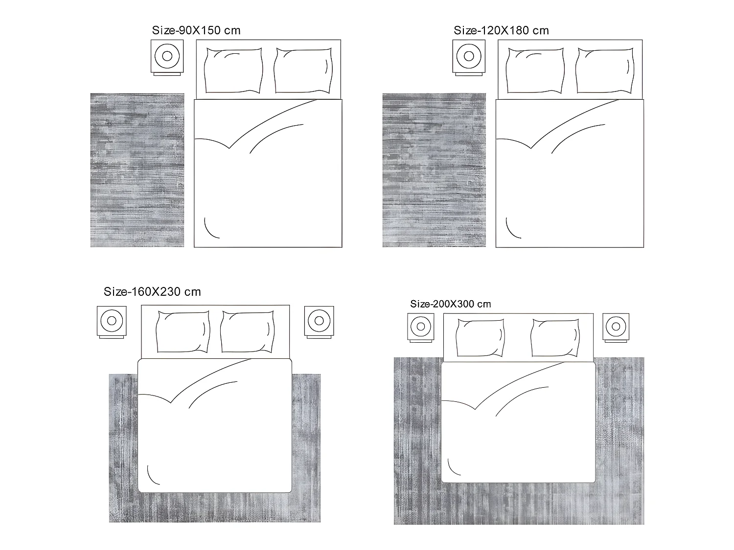 Tapis en viscose tissé à la main 90 x 150 cm
