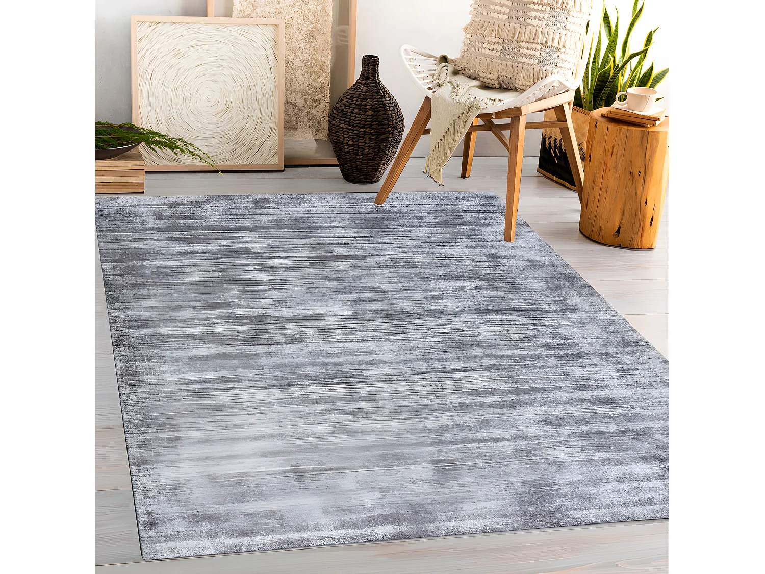 Tapis en viscose tissé à la main 90 x 150 cm