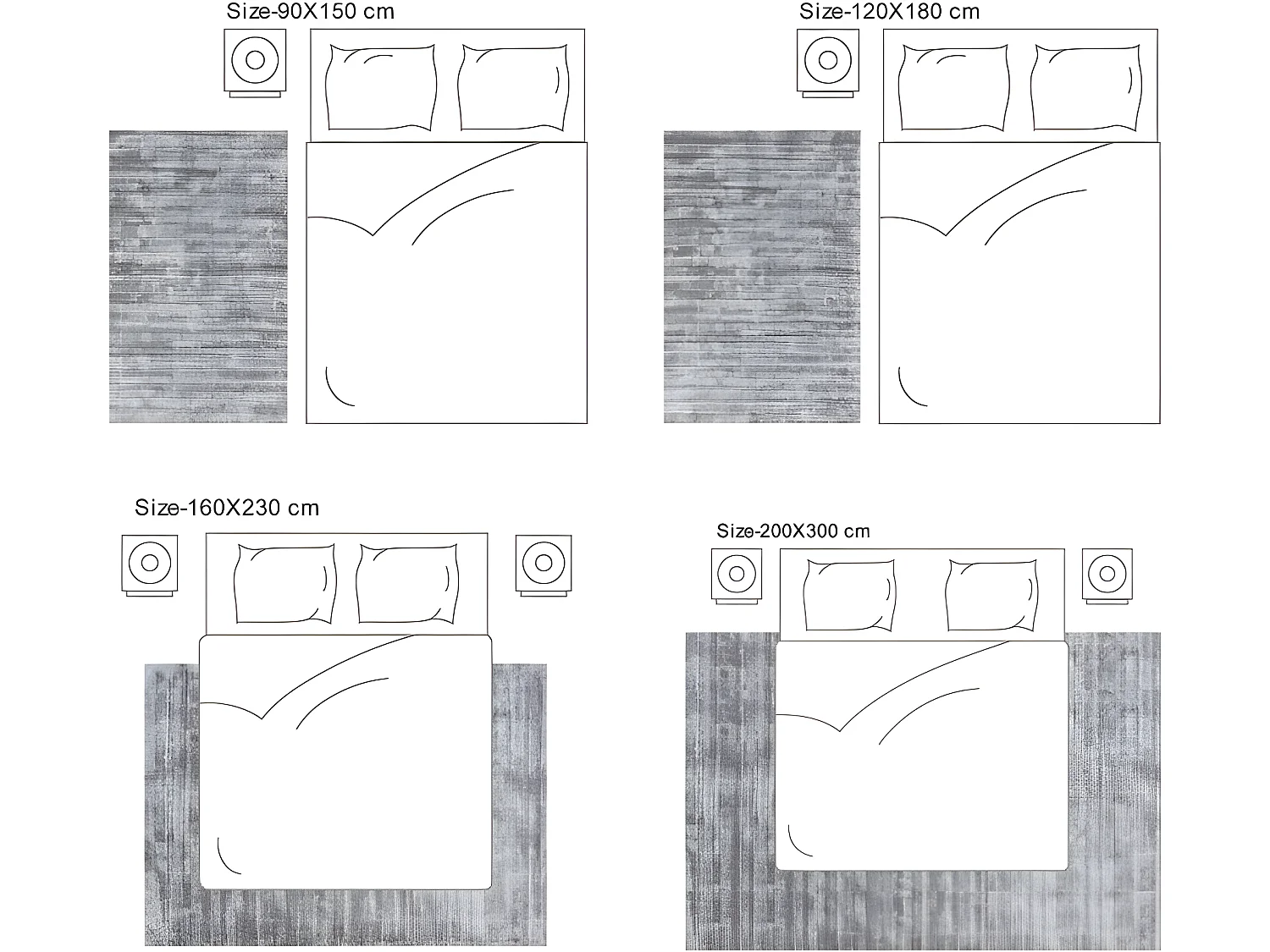 Tapis en viscose tissé à la main 90 x 150 cm
