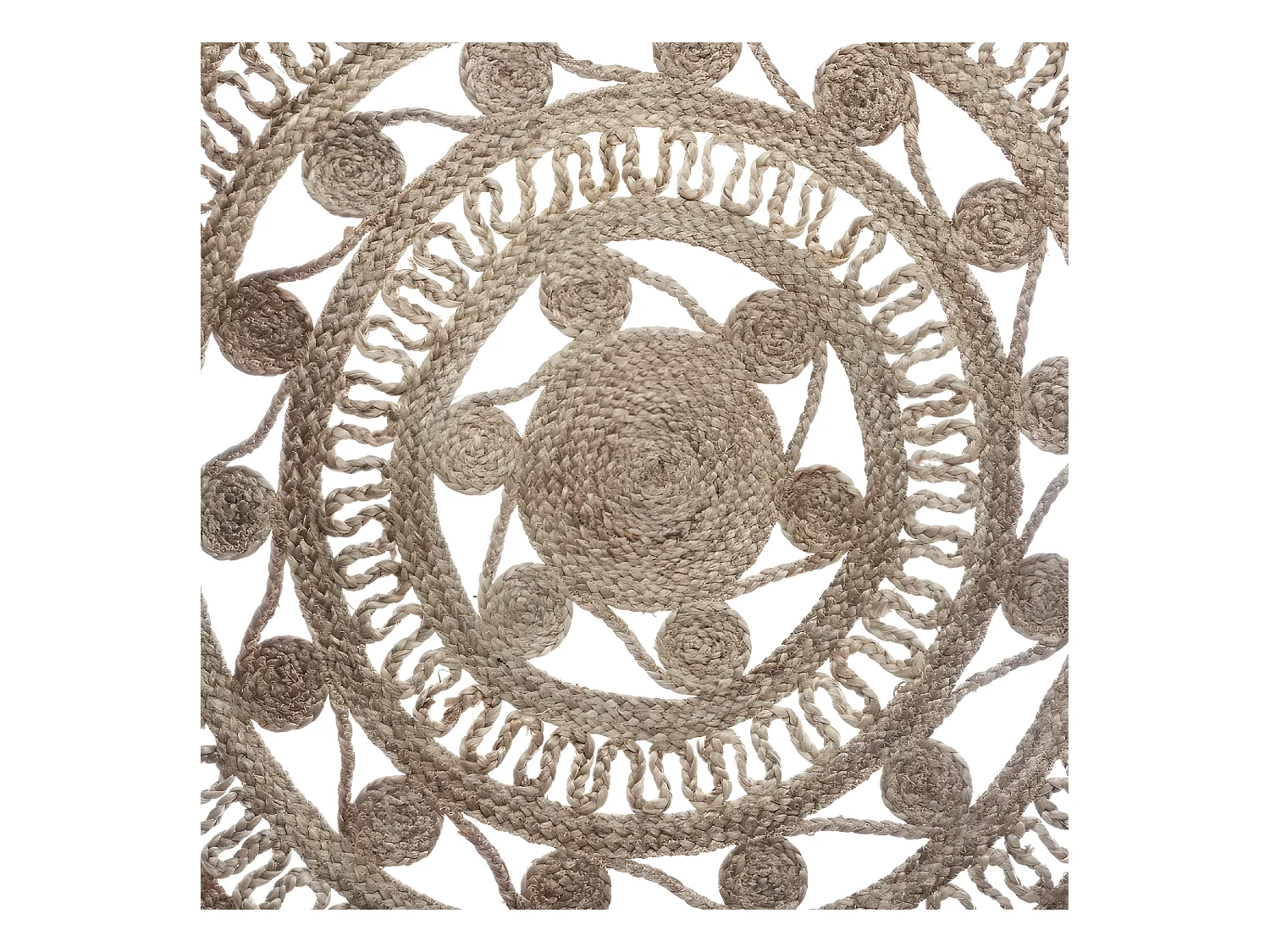 Tapis rond jute dentelle diamètre 120 cm Atmosphera