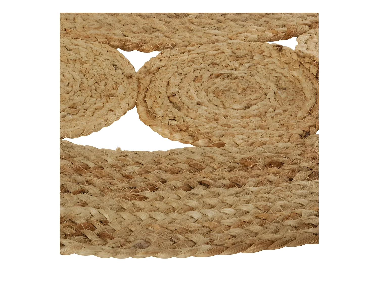 Tapis rond jute ajouré diamètre 80 cm Atmosphera