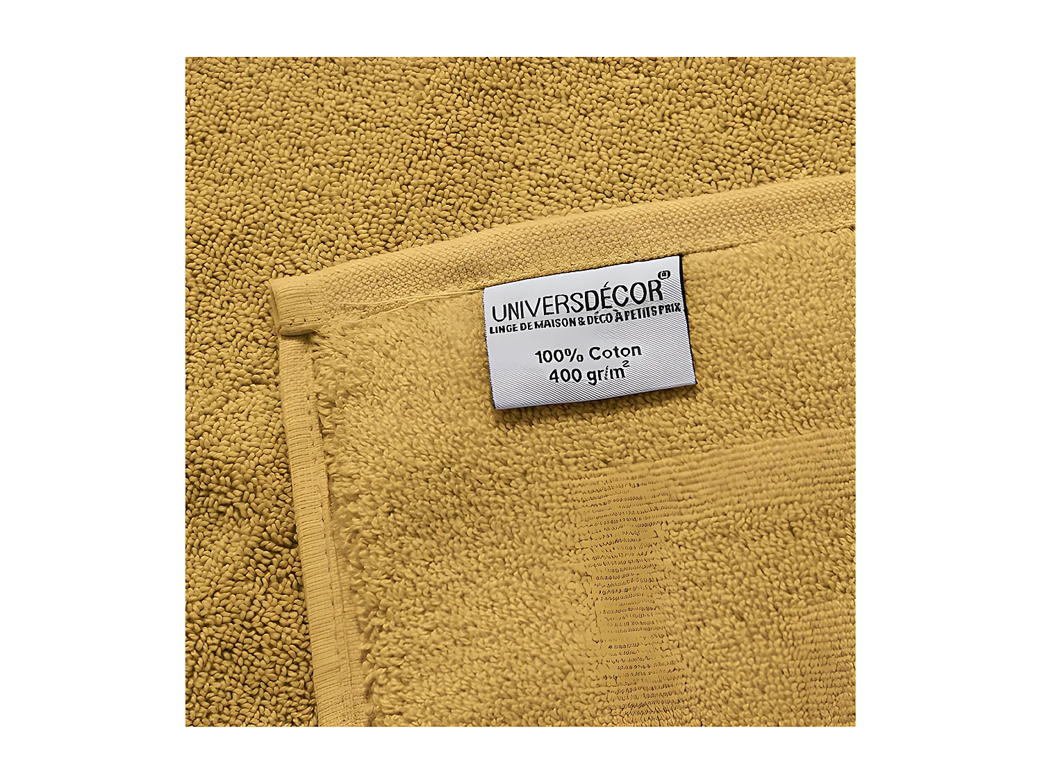 Lot de 2 gants de toilette éponge "Spa" 15 x 21 cm / 400 gr/m² - Couleur: "Spa" Jaune Maîs