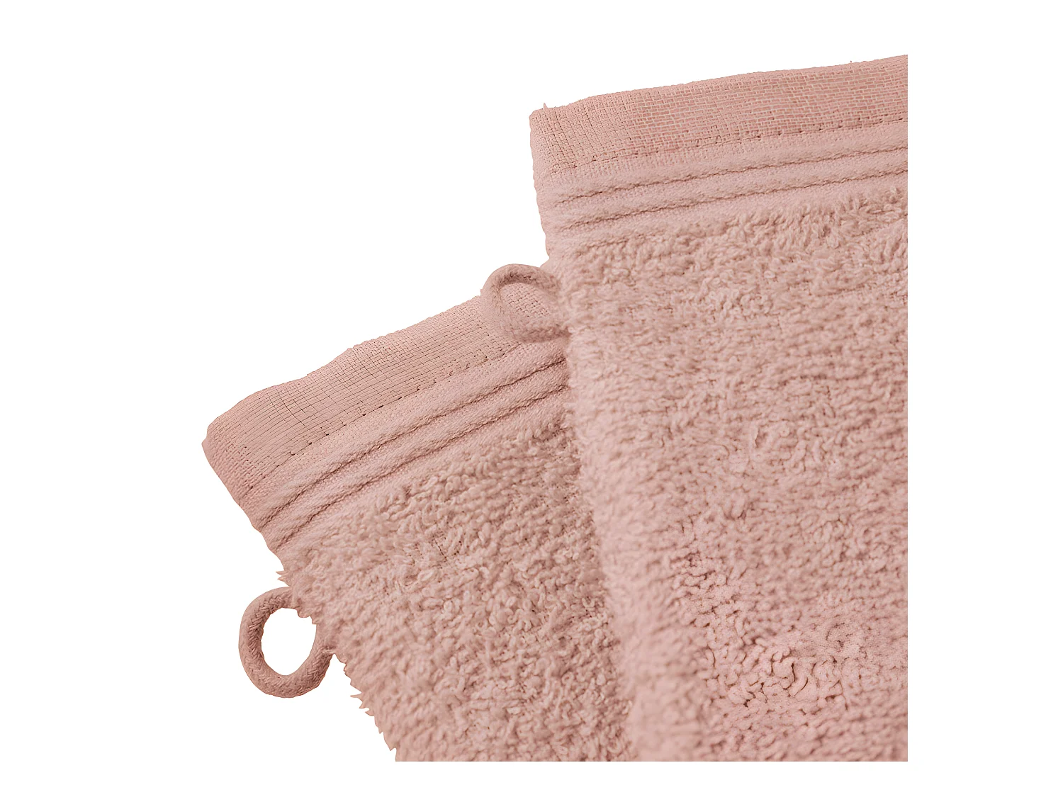 Lot de 2 gants de toilette éponge "Spa" 15 x 21 cm / 400 gr/m² - Couleur: "Spa" Blush
