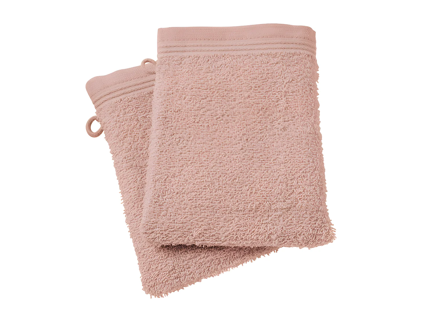 Lot de 2 gants de toilette éponge "Spa" 15 x 21 cm / 400 gr/m² - Couleur: "Spa" Blush