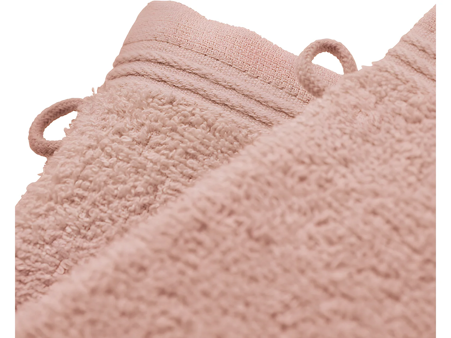 Lot de 2 gants de toilette éponge "Spa" 15 x 21 cm / 400 gr/m² - Couleur: "Spa" Blush